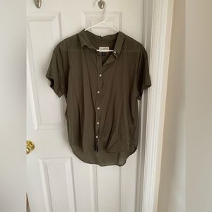 Green button down